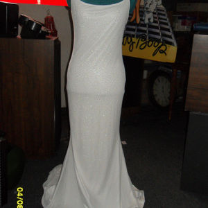 Wedding Dress/White beaded gown